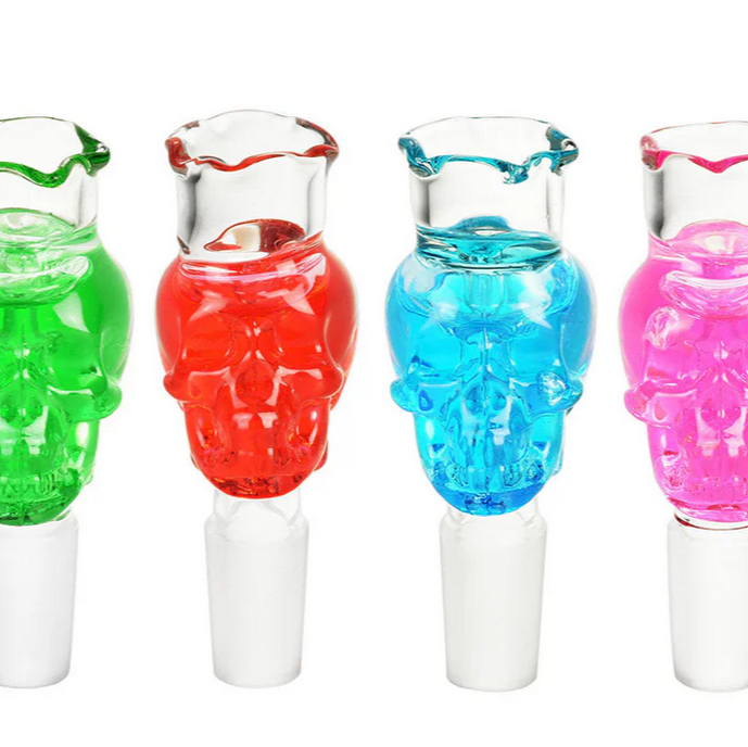 Icy Skull Glycerin Herb Slide | 14mm Male
