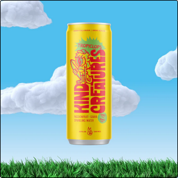 Kind Creatures Sparkling Waters with THC and CBD