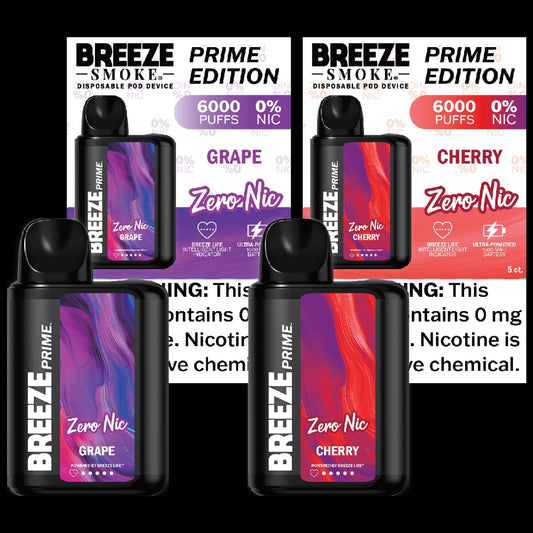 Breeze Prime - 6000 Puffs - 0% Nicotine