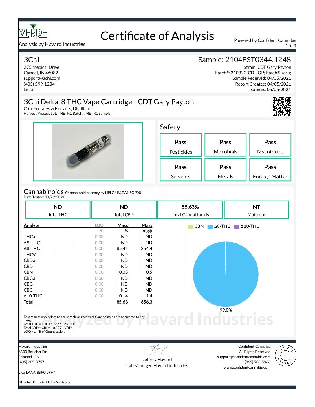 3Chi Delta 8 Disposable Vape